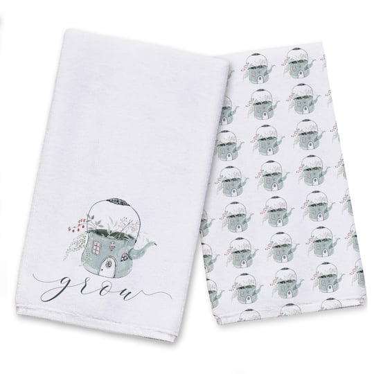 Grow Teapot Floral Tea Towel - Set of 2